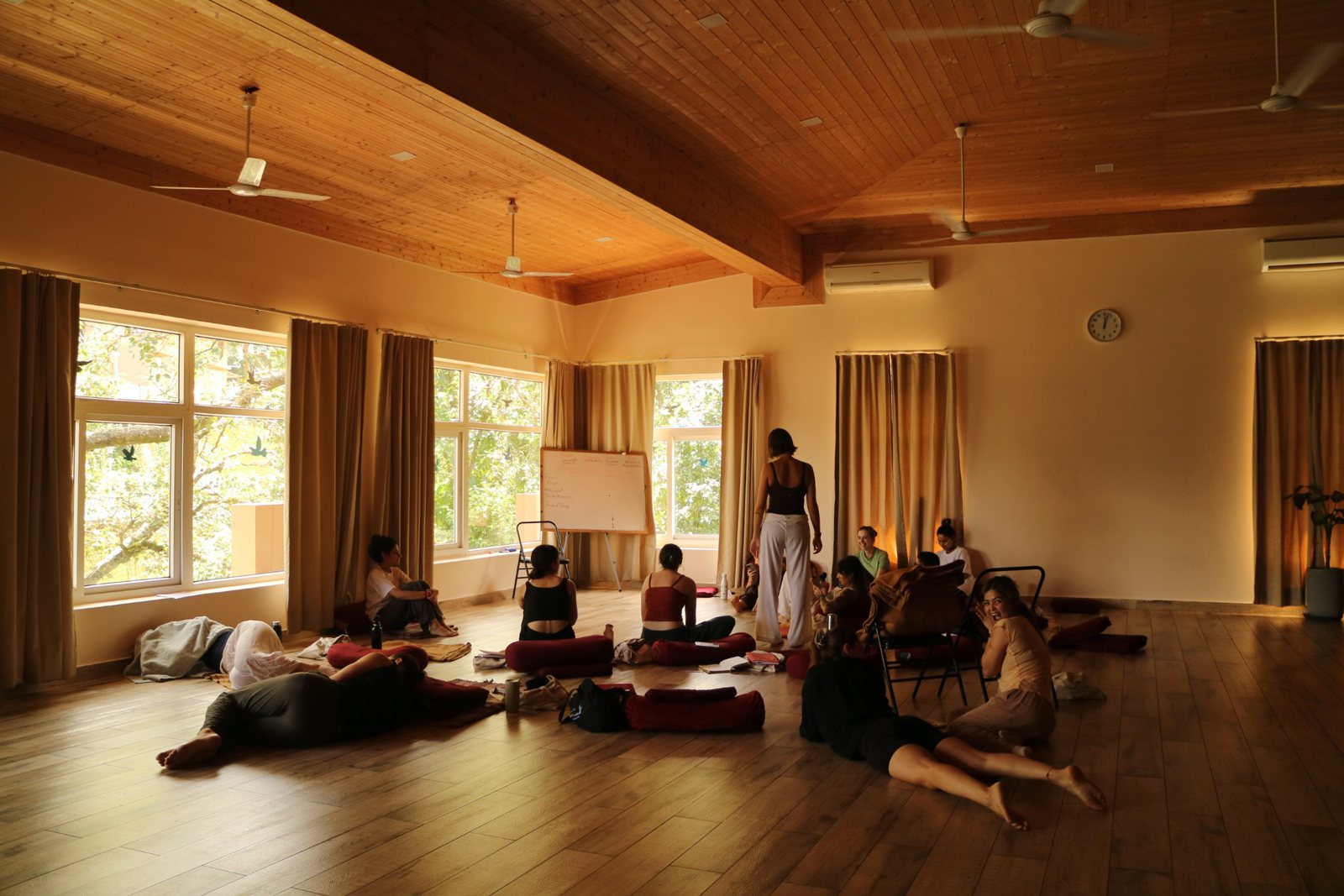 The yoga hall during a break